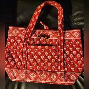 Vera Bradley retired toggle tote (Nantucket red). Like new condition
